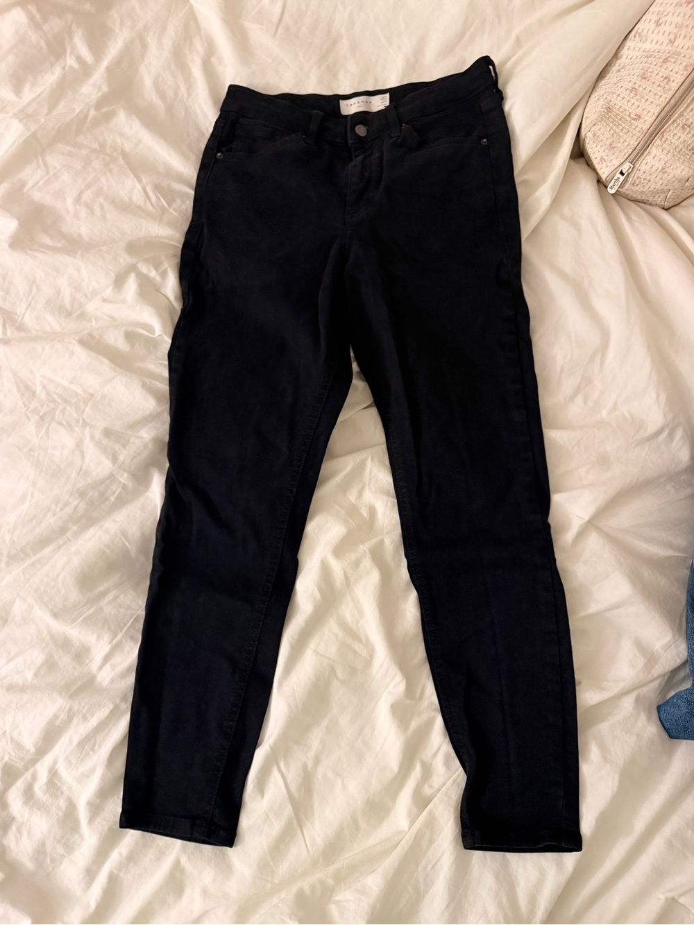 Topshop Jamie Black Skinny Jeans- Petite 28W